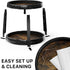 2-Tier 10-Inch Simple Houseware Lazy Susan Spice Organizer, Diameter, Rustic Brown