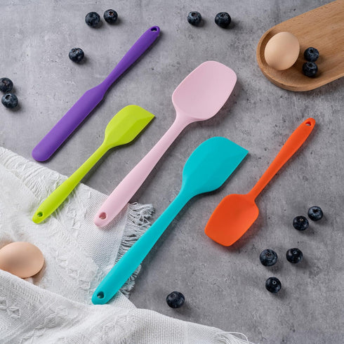 Silicone Spatula Set, 5 Piece - High Heat Resistant Rubber Spatulas for Baking, Cooking, Mixing, Dishwasher Safe