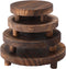 Geetery 4 Pcs Wooden Risers for Display Wood Pedestal Stand Mini Tray