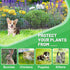Set 15.8ft 16in 8pcs Ease to Install Garden Fence Animal Barrier - Included x Rustproof Metal Wire Net, Cedar Stakes