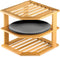 RoyalHouse Bamboo 3-Tier Corner Shelf Organizer - Space Organizer for Kitchen and Bathroom Countertop