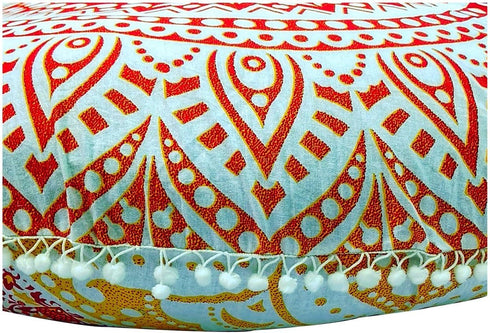 32" ICC Large Round seat Floor Cushion Chair Ottoman Cover Pouf Pillow Meditation Floor Cushions for Adults Seating