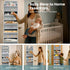 Andahoom 5 8 44lb Nursery,Closet, Sturdiness Over The Door Organizer, Shelves & Side Pockets,Anti Tilt Hanging Behind