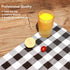 Nobildonna 18"x13" Plaid Checkered Placemats, Black & White, Set of 4 Durable Dining Table Mats