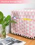 Microwave Oven Cover Dustproof Cotton Protector with Side Storage Pockets, Decorative Kitchen Appliance