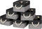 Temary Fabric Storage Baskets - 6 Pcs Small Cloth Basket for Shelves, Collapsible Decorative Storage Organizer, Black
