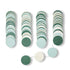 Cheerland Sage Green Garland Mint Blue White Circle Polka Dots Streamer Hanging Party Decorations for Kids Birthday