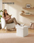 15 15 15 Inches, 660 lb, ULSF095W01 SONGMICS Small Folding Storage Ottoman, Foot Rest Stool, x x Ottoman with Storage