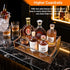 YQBRAO 2-Tier Liquor Bottle Display Shelf, Coffee Syrup Rack Organizer, Water Bottle Organizer, Mini Bar Cabinet