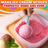 4 oz Ice Cream Scoop with Trigger Release #8, Stainless Steel Tool for Baking, Cookies, and Desserts, Easy-to-Clean