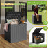 35 Package Gallon Resin Deck Box with Lockable Latch, Waterproof UV-Resistant Multi-Purpose Outdoor Storage for Patio
