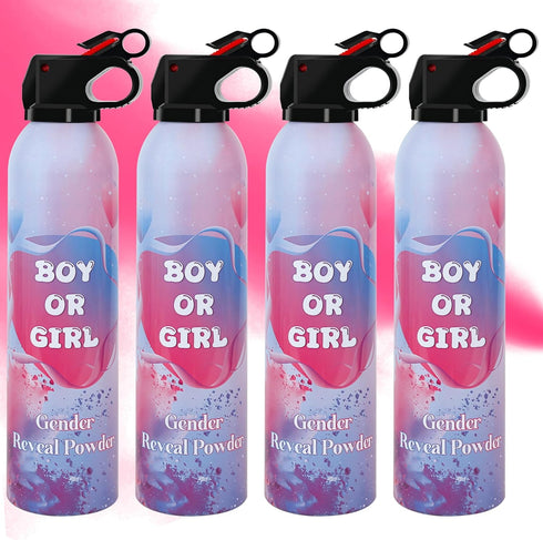 4 Pack Pink Gender Reveal Smoke Bombs for Baby Girl, Color Powder
