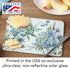 CounterArt Bohemian Blue 3mm Tempered Glass Cutting Board, 10” x 8”, Heat Tolerant, Dishwasher Safe, USA Made