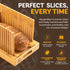 Bread Slicer for Homemade Bread - Bambuesi Upgraded Adjustable Bamboo Bread Cutter Board, Foldable Slicing Guide