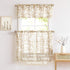 Treatmentex Leaf Valance Window Curtain, Kitchen Basement Bedroom, 52" W x 15" L, Taupe and White 1 Panel