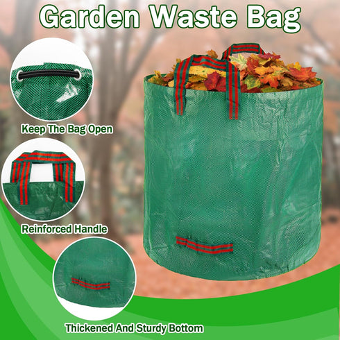 RAINFLOW 42 4 1PC Reusable Yard Waste Bags - Gallon Outdoor Trash Can,Reusable Lawn Leaf Bags,Standable Garden Waste