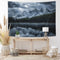 JAWO Landscape Tapestry Wall Hanging, Lake with Mountain Forest Scenic, 71X60 Inches Polyester Fabric