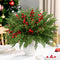 Waipfaru 60 Pcs Christmas Artificial Pine Branches, 12.9" Faux Evergreen Norfolk Pine