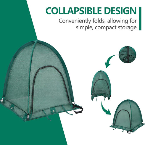 2 Pack, 80% 22" 22" 22" Plant Shade Tent Pop Up Sun Shade Cover for Outdoor Plants, Portable Sun Protection Tent