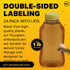 1 lb 24-Pack Mann Lake Refillable Hourglass Honey Jars | Plastic Containers with Yellow Flip-Top Lids | Empty Bottles