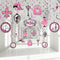 30 Pieces Paris Party Hanging Swirls Decorations, Pink Eiffel Tower & High Heels for Birthday Theme Supplies