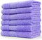 Cleanbear Wash Cloths - Large Cotton Facecloths, 6 Ultra-Soft Washcloths for Bathroom and Guestroom (Lavender)