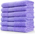 Cleanbear Wash Cloths - Large Cotton Facecloths, 6 Ultra-Soft Washcloths for Bathroom and Guestroom (Lavender)