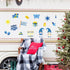 Whaline 17Pcs Hanukkah Fridge Magnets, Yellow Blue White Happy Hanukkah Magnetic Stickers for Holiday Decor