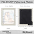 8x10 3 Pack) Langdon House Picture Frames (Almond White, Wood Grain Style, Wall Mount or Table Top, Richland Collection
