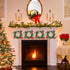4.3 Inches 4 Christmas Candle Rings- Candle Wreaths Candle Garland with Artificial Red Berries- Xmas Wreath Candle