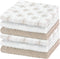 DecorRack 6 Pack 100% Cotton Yarn Washcloths, 12x12 inch Soft Cotton Face