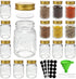 CycleMore 15 Pcs 4oz Glass Mason Spice Jars - Empty Spice Bottles with Labels, Shaker Lids, and Accessories