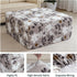20"-22" Stretch Ottoman Cover Rectangular Waterproof Medium Printed Footstool Cover Fit Width Foot Stool Ottoman