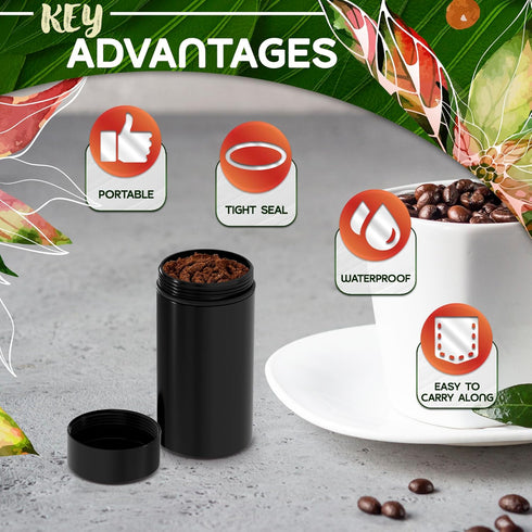 2Pcs Spice Jar Storage Containers with Lids, Airtight Aluminum Herb Storage Jars with Lockable Screw Top Lid