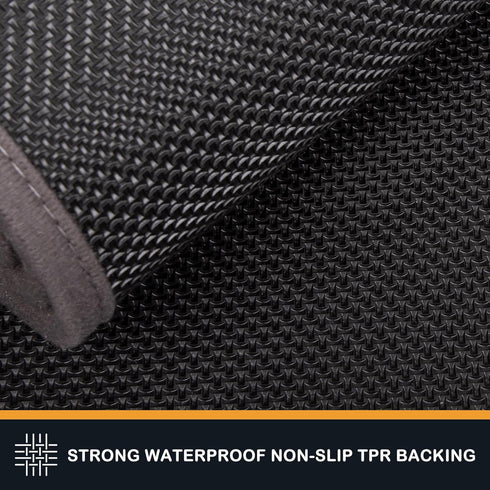 PURRUGS Non-Slip Dirt Trapper Door Mat 20" x 31.5", Machine Washable Entry Rug, Light Grey-Dark Grey