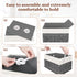 Storage Bin, Collapsible Storage Basket for Organizing, Large Storage Boxes with Rope Handles, White & Black, Pack of 3