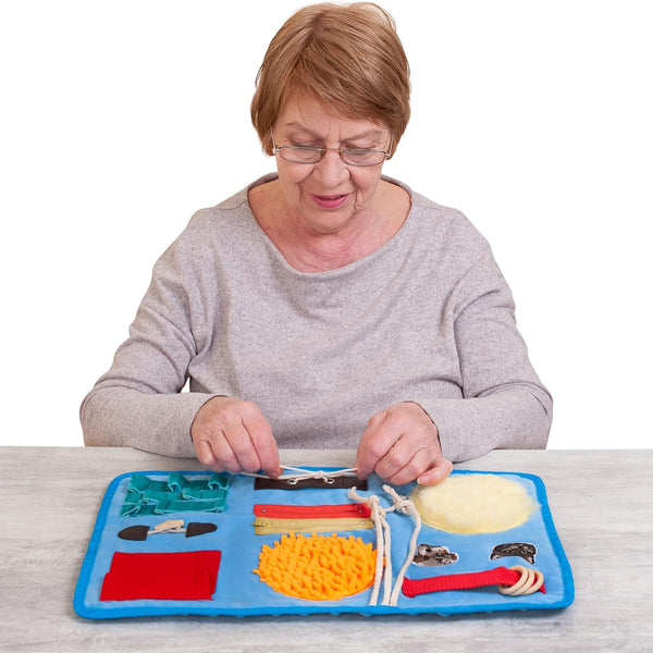 ODOXIA Fidget Blanket for Dementia | Calming & Comforting Dementia Activities for