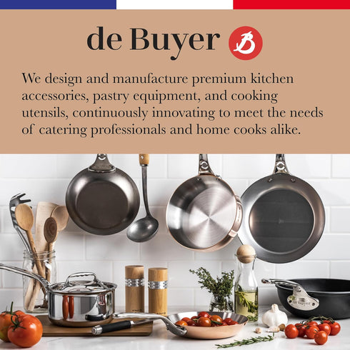 De Buyer Blue Carbon Steel Crepe & Tortilla Pan, 7” Diameter, Made in France