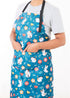 KOPY Cat Apron for Women - Cute Waterproof Apron with Pockets for Kitchen, Cooking, Grooming, Gardening, Colorful Fun