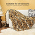 Cozy 50"*60" Bliss Leopard Print Fuzzy Throw Blanket for Couch - Thick Soft Warm Fleece Blankets for Room Decor