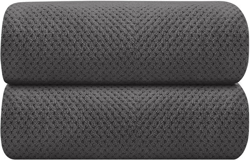 HOMEXCEL Grey Bath Towels 2 Pack, Microfiber Bathroom Towel, Super Soft Highly