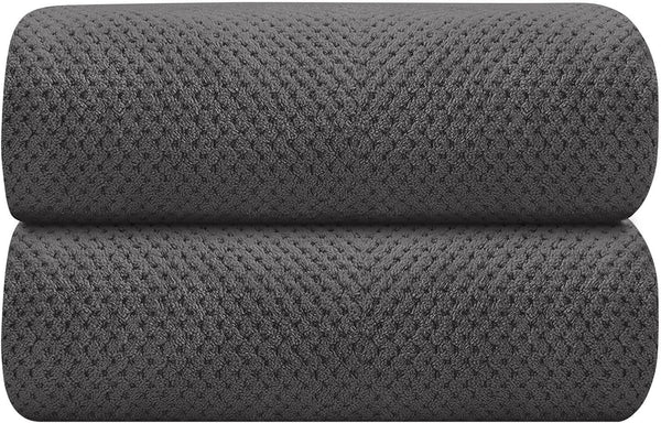 HOMEXCEL Grey Bath Towels 2 Pack, Microfiber Bathroom Towel, Super Soft Highly