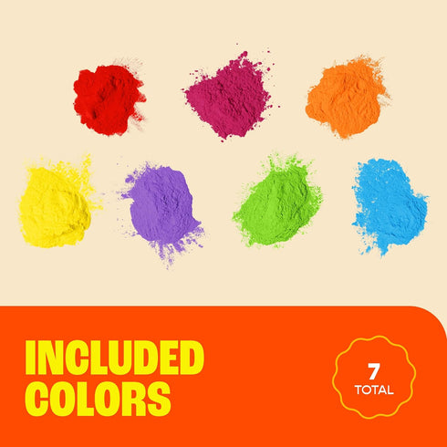 1 lb (7 Pack), Set, Chameleon Colors Color Powder, Bags Rainbow Holi Festival, Color Run, Gender Reveal