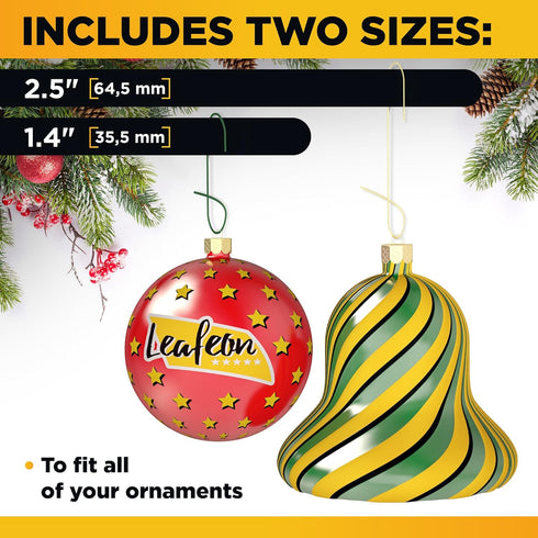 Leafeon 300 Pack Christmas Ornament Hooks - Essential Gold Green Silver Hanger for Christmas Ornament Hooks