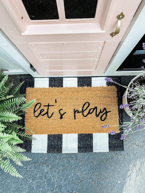 FDGVHH Funny Mini Playhouse Welcome Mat - Small Color Wash Repeat Doormat -
