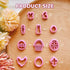 Keoker Polymer Clay Cutters, 11 Shapes Easter Day Cutters for Earrings Making, Small Easter Clay Cutters