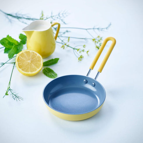 GreenPan Mini Healthy Ceramic Nonstick Egg Pan, 5" Round, PFAS-Free, Dishwasher Safe, Yellow