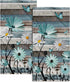 Giwawa Daisy Floral Hand Towels Rustic Wood Face Tea Towels Set of