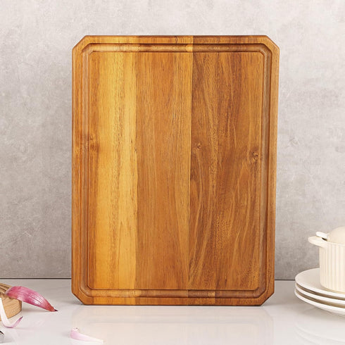 Acacia Wood Cutting Boards for Kitchen,Large Wooden Cutting Boards for Chopping Meat, Cheese, Fruits
