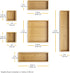 Whitmor 6-Piece Bamboo Drawer Organizers for Home and Office